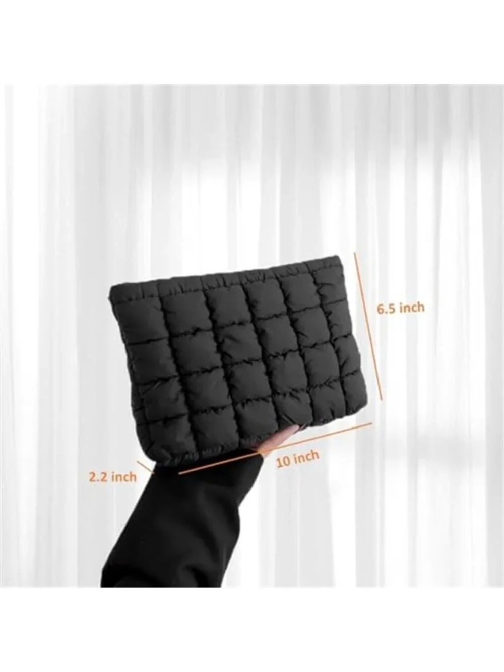 Puffy Quilted Makeup Bag Women Cosmetic Travel Toiletry Organizer Pouch Clutch